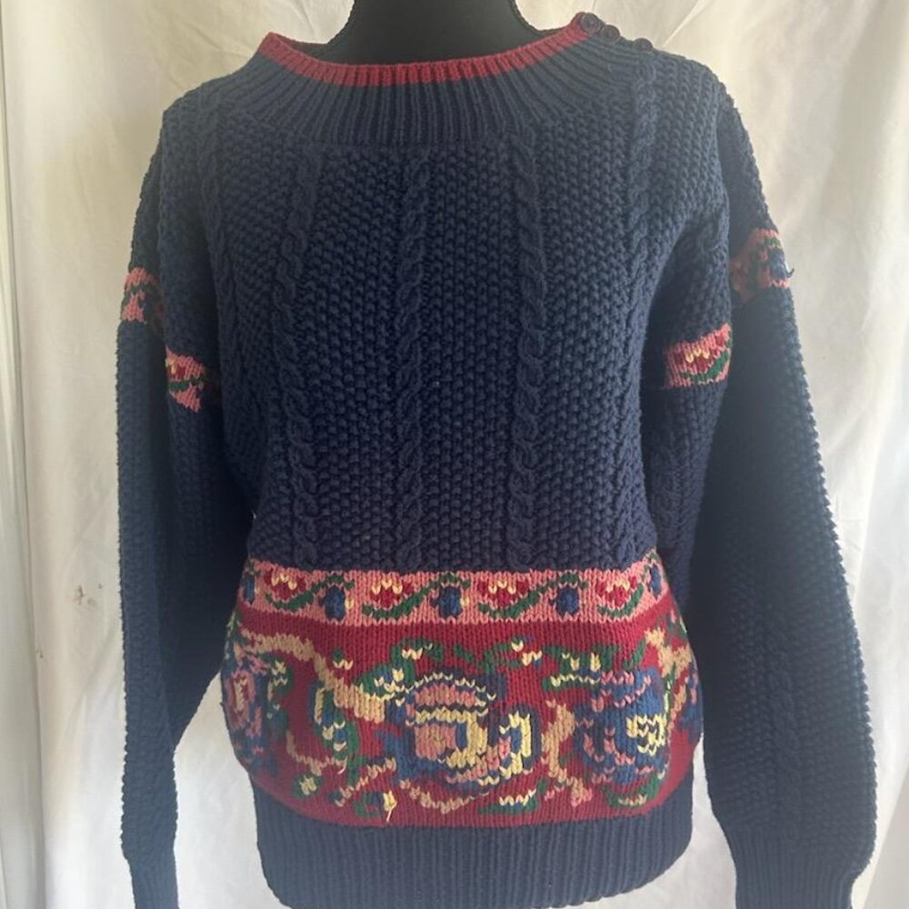 Eagle's Eye 100% Cotton Blue Sweater